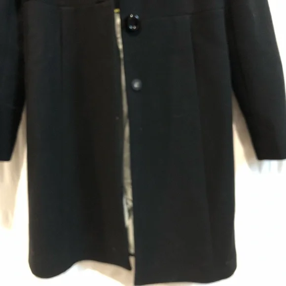J. Crew wool long jacket, black, great condition - Picture 4 of 8